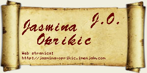 Jasmina Oprikić vizit kartica
